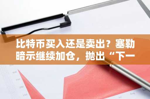比特币买入还是卖出?塞勒暗示继续加仓,抛出“下一步”信号