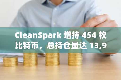 CleanSpark 增持 454 枚比特币,总持仓量达 13,924 BTC