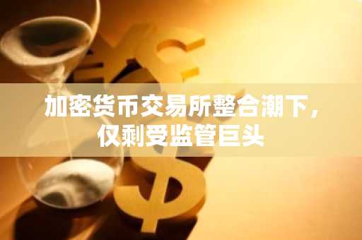 加密货币交易所整合潮下，仅剩受监管巨头