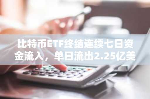 比特币ETF终结连续七日资金流入，单日流出2.25亿美元