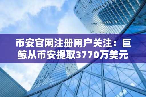币安官网注册用户关注:巨鲸从币安提取3770万美元资产,释放长期持有信号