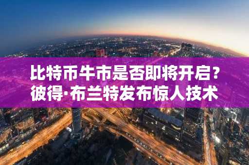比特币牛市是否即将开启?彼得·布兰特发布惊人技术分析!