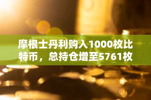 摩根士丹利购入1000枚比特币，总持仓增至5761枚BTC
