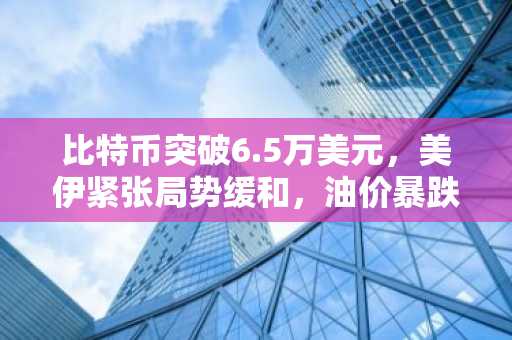 比特币突破6.5万美元，美伊紧张局势缓和，油价暴跌5%