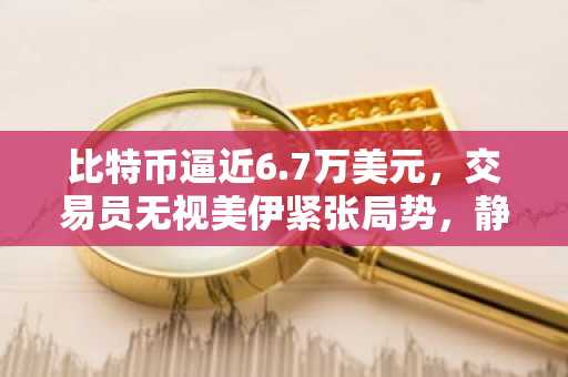 比特币逼近6.7万美元,交易员无视美伊紧张局势,静待21周均线收复