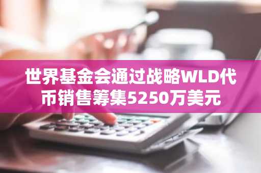世界基金会通过战略WLD代币销售筹集5250万美元