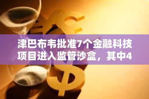 津巴布韦批准7个金融科技项目进入监管沙盒，其中4个专注代币化