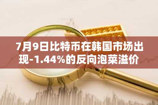 7月9日比特币在韩国市场出现-1.44%的反向泡菜溢价