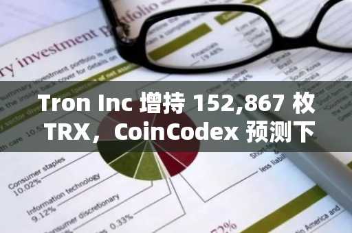 Tron Inc 增持 152,867 枚 TRX,CoinCodex 预测下月价格将上涨 8.6%