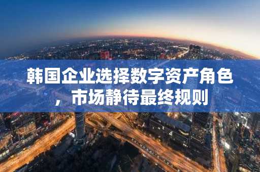 韩国企业选择数字资产角色,市场静待最终规则