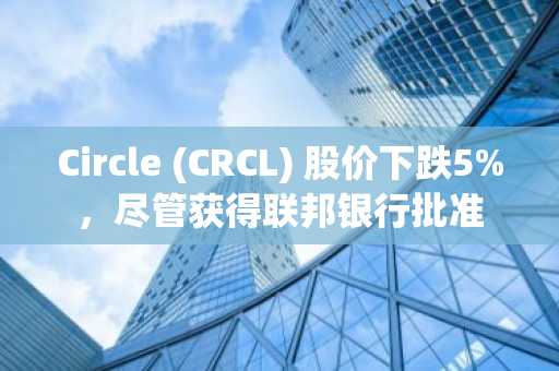 Circle (CRCL) 股价下跌5%,尽管获得联邦银行批准