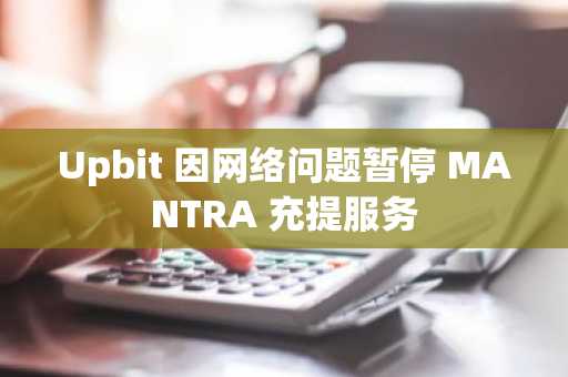Upbit 因网络问题暂停 MANTRA 充提服务
