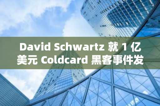 David Schwartz 就 1 亿美元 Coldcard 黑客事件发表评论