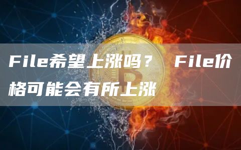 File希望上涨吗? File价格可能会有所上涨