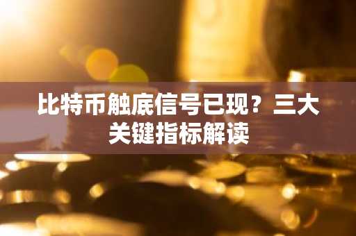 比特币触底信号已现?三大关键指标解读