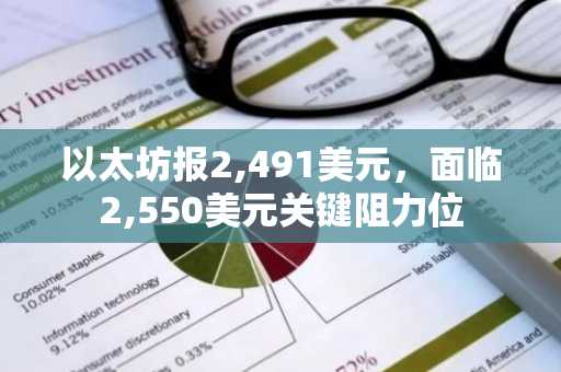 以太坊报2,491美元，面临2,550美元关键阻力位