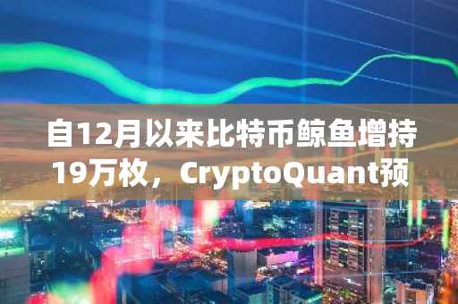 自12月以来比特币鲸鱼增持19万枚,CryptoQuant预示熊市将尽