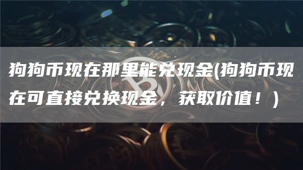 狗狗币现在那里能兑现金 - 狗狗币现在可直接兑换现金,获取价值!