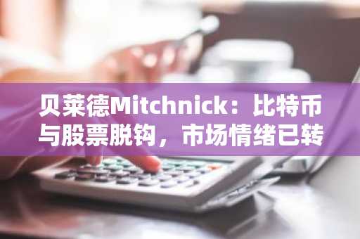 贝莱德Mitchnick：比特币与股票脱钩，市场情绪已转向