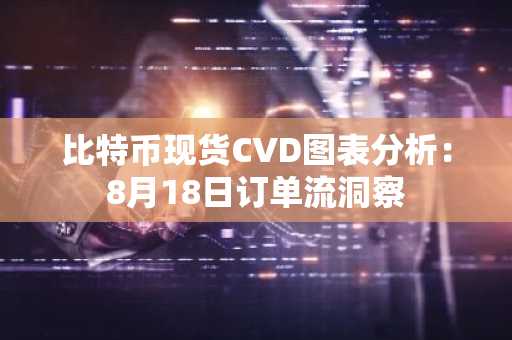 比特币现货CVD图表分析：8月18日订单流洞察