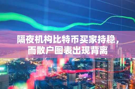 隔夜机构比特币买家持稳,而散户图表出现背离