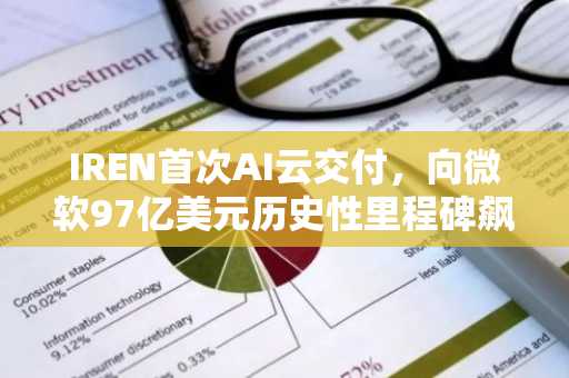 IREN首次AI云交付，向微软97亿美元历史性里程碑飙升
