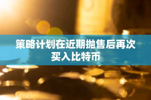 策略计划在近期抛售后再次买入比特币