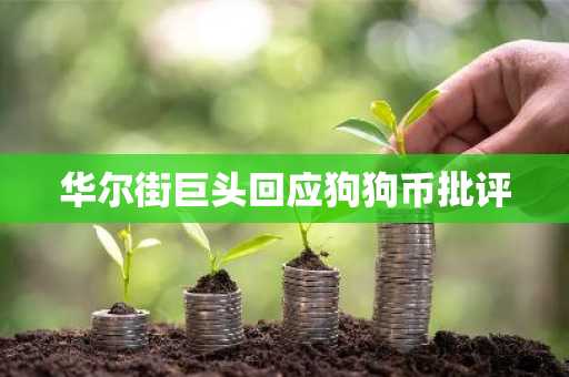 华尔街巨头回应狗狗币批评