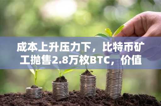 成本上升压力下,比特币矿工抛售2.8万枚BTC,价值20亿美元