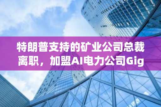 特朗普支持的矿业公司总裁离职,加盟AI电力公司Giga Energy