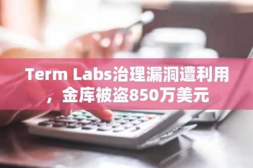 Term Labs治理漏洞遭利用,金库被盗850万美元