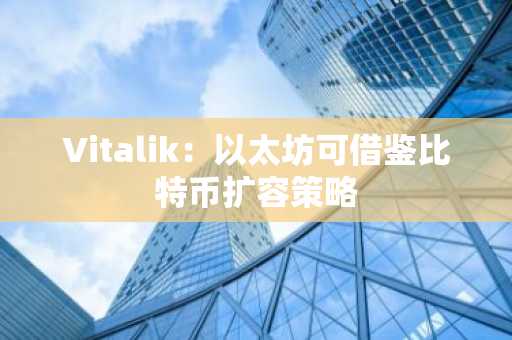 Vitalik:以太坊可借鉴比特币扩容策略