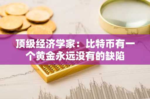 顶级经济学家:比特币有一个黄金永远没有的缺陷