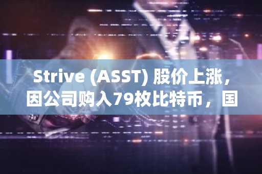 Strive (ASST) 股价上涨，因公司购入79枚比特币，国库持有量达20,246 BTC