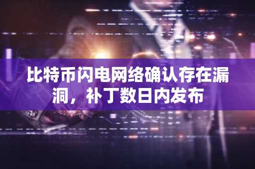 比特币闪电网络确认存在漏洞，补丁数日内发布