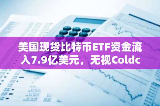 美国现货比特币ETF资金流入7.9亿美元,无视Coldcard钱包漏洞