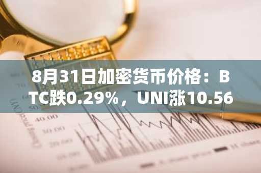 8月31日加密货币价格：BTC跌0.29%，UNI涨10.56%