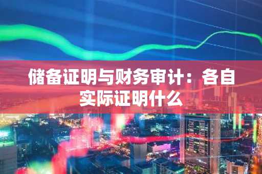 储备证明与财务审计:各自实际证明什么
