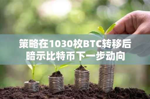策略在1030枚BTC转移后暗示比特币下一步动向