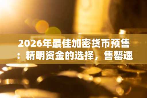 2026年最佳加密货币预售:精明资金的选择,售罄速度比交易员决策还快