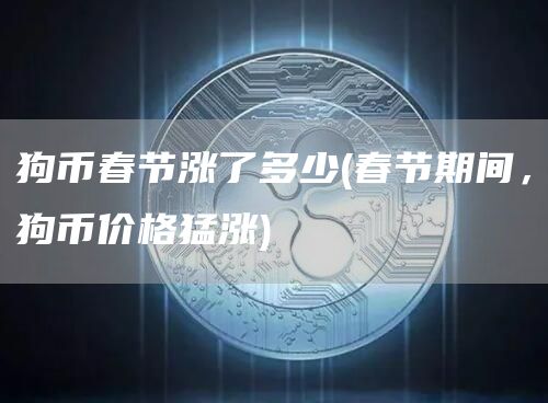 狗币春节涨了多少 - 春节期间,狗币价格猛涨