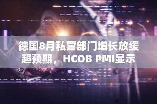 德国8月私营部门增长放缓超预期,HCOB PMI显示