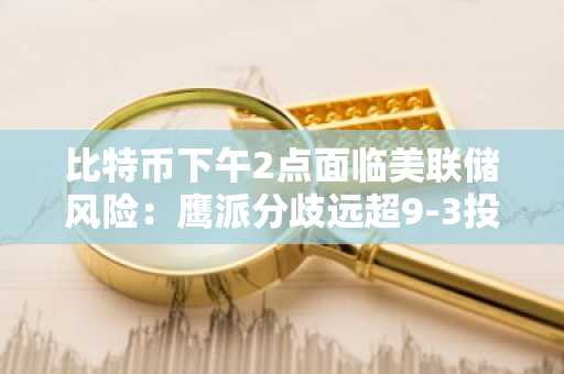 比特币下午2点面临美联储风险：鹰派分歧远超9-3投票结果