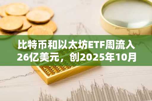 比特币和以太坊ETF周流入26亿美元，创2025年10月以来最佳表现