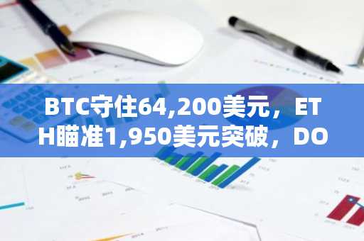 BTC守住64,200美元,ETH瞄准1,950美元突破,DOGE和XRP承压