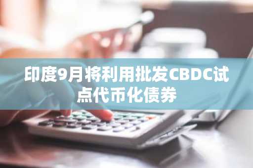 印度9月将利用批发CBDC试点代币化债券