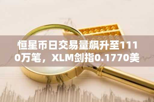 恒星币日交易量飙升至1110万笔，XLM剑指0.1770美元突破