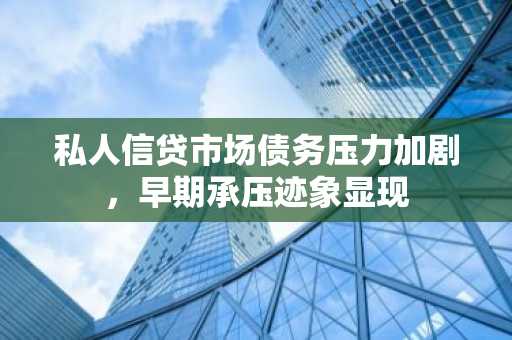 私人信贷市场债务压力加剧，早期承压迹象显现