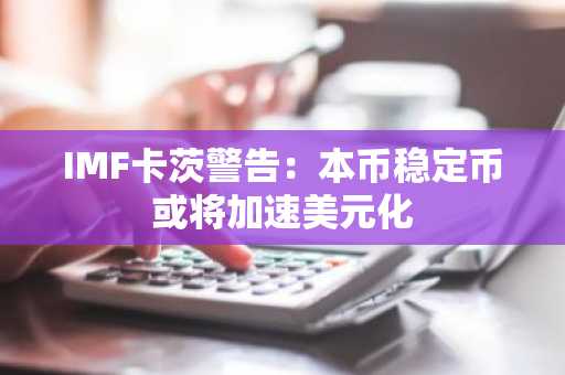 IMF卡茨警告:本币稳定币或将加速美元化